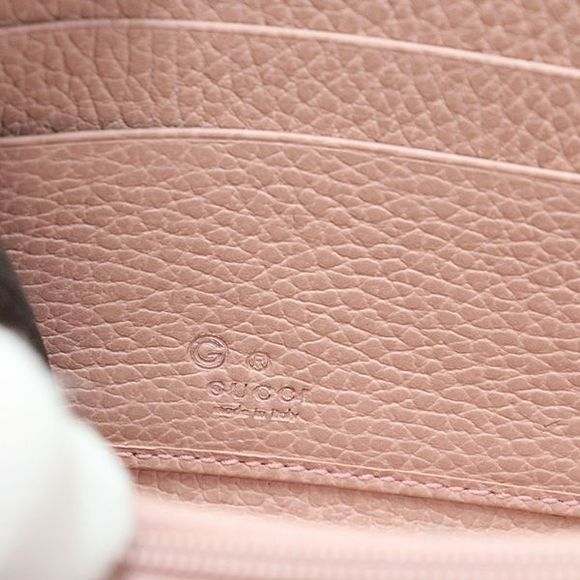 Gucci Interlocking G Zip Around Wallet Long Wallet Outlet Leather 449347 Pink - Picture 5 of 6